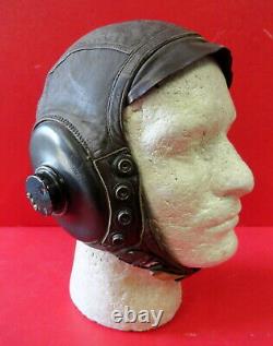 U. S. Army Air Forces Pilots Type A-11 Leather Flying Helmet-size Large