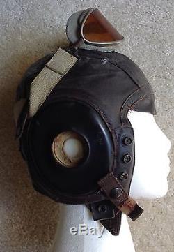 U s army air forces aviators leather skull cap and googles ww2