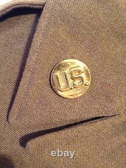 US 6th Army Air Force M1943 Ike Jacket Tunic WWII With Patches Pins AAF AAC 34 R