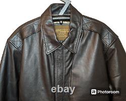 US ARMY AIR FORCE Genuine Leather Jacket Type A-2 Flyers Mens Sz. XL Dark Brown