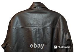 US ARMY AIR FORCE Genuine Leather Jacket Type A-2 Flyers Mens Sz. XL Dark Brown