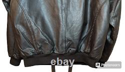 US ARMY AIR FORCE Genuine Leather Jacket Type A-2 Flyers Mens Sz. XL Dark Brown