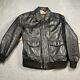 Us Army Air Force A-2 Leather Bomber Jacket Men's Large Map Liner
