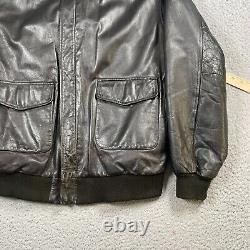 US Army Air Force A-2 Leather Bomber Jacket Men's Large Map Liner