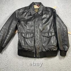 US Army Air Force A-2 Leather Bomber Jacket Men's Large Map Liner