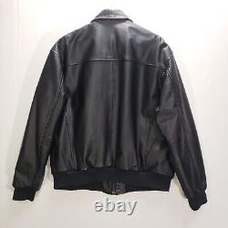 US Army Air Force Bomber Jacket Mens XL Leather Type A-2 Flyer's Flight Black