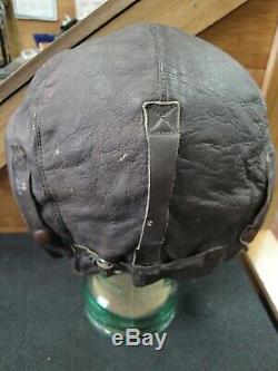 US Army Air Force Leather Flight Helmet A-11 Size Large Spec No. 3189
