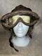 Us Army Air Force Leather Flight Helmet Type A-11 No. 3189 With Goggles