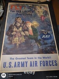 US Army Air Force Recruiting Poster AAF World War