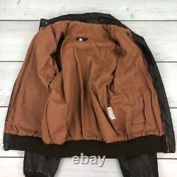 US Army Air Force Type A-2 Brown Leather Flight Jacket Coat Size 38