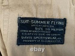 US Army Air Force USAAF WW2 Flight Suit Summer AN-S31-A DATED 1944 36 Medium