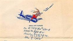 US Army Air Forces Keesler Field Vintage WWII Bugs Bunny Art Letterhead 1944