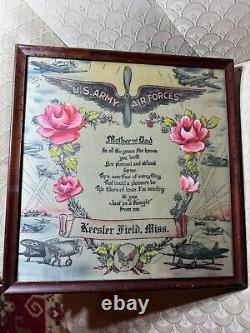 US Army Air Forces Kresler Field Mother And Dad- Token of Love Artwork -Framed