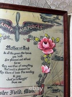 US Army Air Forces Kresler Field Mother And Dad- Token of Love Artwork -Framed