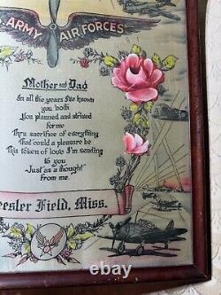 US Army Air Forces Kresler Field Mother And Dad- Token of Love Artwork -Framed