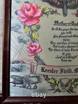 US Army Air Forces Kresler Field Mother And Dad- Token of Love Artwork -Framed