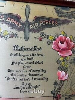 US Army Air Forces Kresler Field Mother And Dad- Token of Love Artwork -Framed