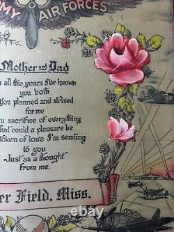 US Army Air Forces Kresler Field Mother And Dad- Token of Love Artwork -Framed