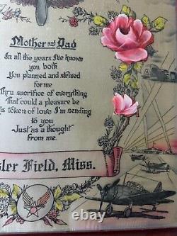 US Army Air Forces Kresler Field Mother And Dad- Token of Love Artwork -Framed