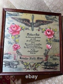 US Army Air Forces Kresler Field Mother And Dad- Token of Love Artwork -Framed