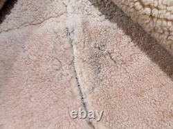 US Army Vest Mens 42 WWII Type A-3 Leather Shearling Lined Air Force Vintage