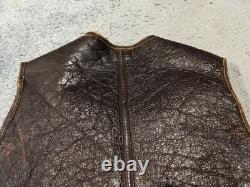 US Army Vest Mens 42 WWII Type A-3 Leather Shearling Lined Air Force Vintage