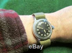US Military ELGIN A11US Army Air Force, Rarely Encountered 24hour dial- Serviced
