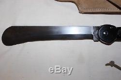 US Military WW2 Imperial Army Air Force Survival Machete Knife Folding with Case