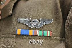 US WW2 AAC Army Air Corps Force Cut Down Ike Jacket. Named. Sterling Wing. J85