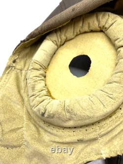 USAAF Army Air Forces Pilot's TYPE A-11 Leather Flying Helmet Brown XL