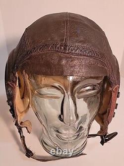USAAF TYPE A-11 LEATHER 3189 FLYING HELMET- SZ LARGE. Army air force