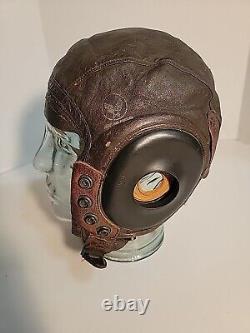 USAAF TYPE A-11 LEATHER 3189 FLYING HELMET- SZ LARGE. Army air force