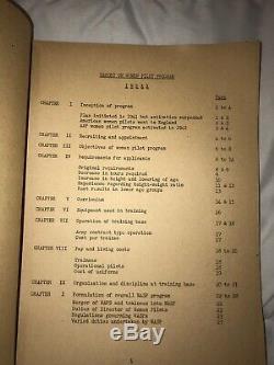USAAF WWII FINAL REPORT Army Air Force Womens Air Service Pilot WASP 1944 AAF
