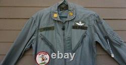 USAF Army Flying Coveralls w ident, Mohawk patch, Medium Long (@b rack @#$%)