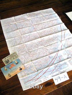 USMC USMC WW II Marines Army Navy Air Force Original cloth Map World War Two