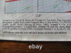 USMC USMC WW II Marines Army Navy Air Force Original cloth Map World War Two