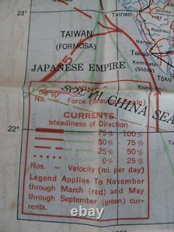 USMC USMC WW II Marines Army Navy Air Force Original cloth Map World War Two