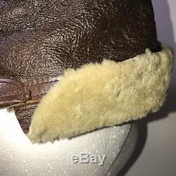 Ultra Rare Early WWII WW2 Original B-2 Flying Cap Flight US Army Air Force Red