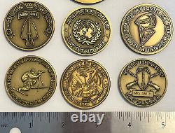 United States Military 11 Tokens/Medals- Army, Navy, Air Force, Coast Guard's