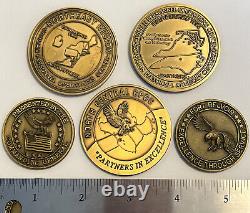 United States Military 11 Tokens/Medals- Army, Navy, Air Force, Coast Guard's