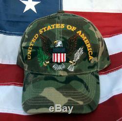 United States Of America Eagle Hat Cap Us Army Marines Navy Air Force Uscg Camo