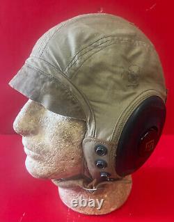 Us Army Air Forces Type An-h-15 Summer Flying Helmet- Size Extra Large