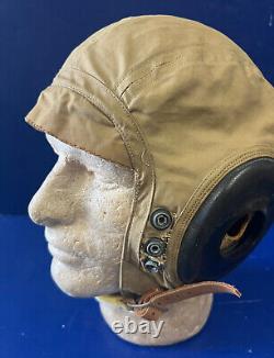 Us Army Air Forces Type An-h-15 Summer Flying Helmet- Size Extra Large