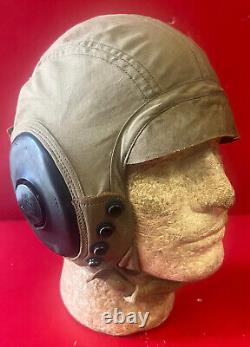 Us Army Air Forces Type An-h-15 Summer Flying Helmet- Size Extra Large