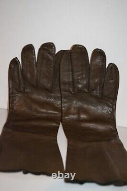 Us Wwii Army Air Force B-3a Leather Flying Gloves Original Size 8