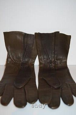 Us Wwii Army Air Force B-3a Leather Flying Gloves Original Size 8