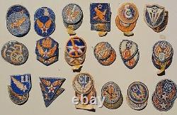 Us Wwii Army Air Force Original War Time Embroidered Set Of 18 Aaf Patches