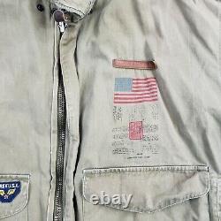 VINTAGE Avirex USA Army Air Forces Men's 10th Bombardinent Painted 1986 Jacket L