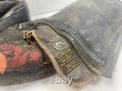 VINTAGE WW2 ERA PILOTS WINTER BOOTS TYPE A -6 ARMY AIR FORCE MILITARY X-Large