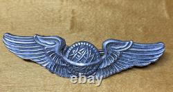 VINTAGE WW2 Sterling Silver Navigator USA Army Air Force Wings Badge Pin